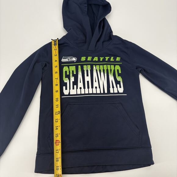 NFL Seattle Seahawks YOUTH S Long Sleeve Core Fleece Hoodie - Picture 3 of 5